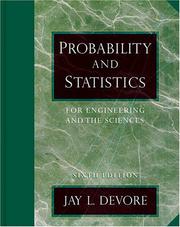 Cover of: Probability and statistics for engineering and the sciences by Jay L. Devore