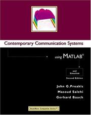 Cover of: Contemporary Communication Systems Using MATLAB by John G. Proakis, Masoud Salehi, Gerhard Bauch