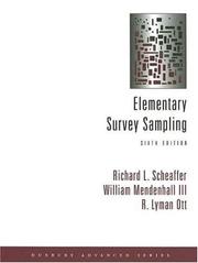 Elementary survey sampling by Richard L. Scheaffer