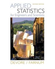 Cover of: Applied statistics for engineers and scientists by Jay L. Devore