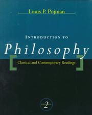 Cover of: Introduction to Philosophy by Louis P. Pojman