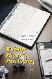 Cover of: Writing Papers in Psychology by Ralph L. Rosnow, Mimi Rosnow, Ralph L. Rosnow, Mimi Rosnow