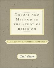 Cover of: Theory and Method in the Study of Religion by Carl Olson