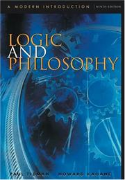 Cover of: Logic and Philosophy: A Modern Introduction