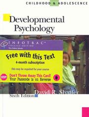 Cover of: Developmental psychology by David R. Shaffer