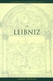 Cover of: On Leibniz by Garrett Thomson