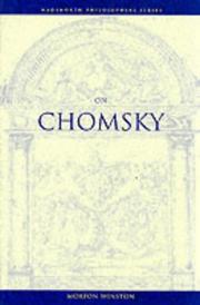 Cover of: On Chomsky by Morton Emanuel Winston