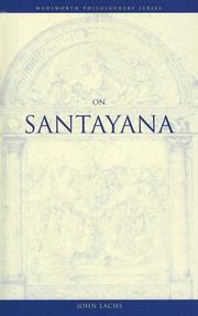 Cover of: On Santayana (Wadsworth Philosopher)