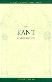Cover of: On Kant