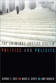 Cover of: The Criminal Justice System: Politics and Policies