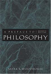 Cover of: A preface to philosophy by Mark B. Woodhouse