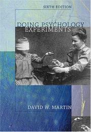 Cover of: Doing psychology experiments