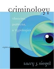 Cover of: Criminology by Larry J. Siegel