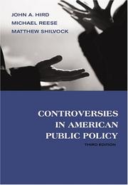 Cover of: Controversies In American Public Policy