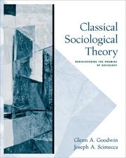 Cover of: Classical sociological theory