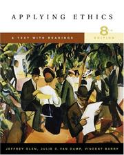 Cover of: Applying Ethics With Infotrac by Jeffrey Olen, Julie C. Van Camp, Vincent Barry