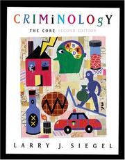 Cover of: Criminolgy: The Core
