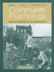 Cover of: Community Psychology: Linking Individuals and Communities