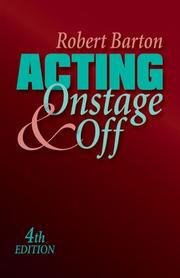 Cover of: Acting | Barton, Robert