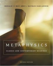 Cover of: Metaphysics: Classic and Contemporary Readings