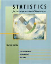 Statistics for management and economics by William Mendenhall, Mendenhall, Beaver