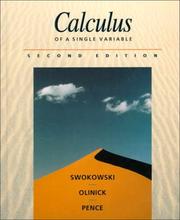 Cover of: Calculus of a single variable by Earl William Swokowski