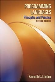 Cover of: Programming Languages: Principles and Practice: Principles and Practice