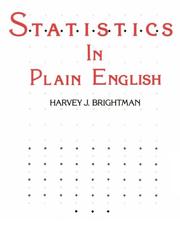 Cover of: Statistics in plain English