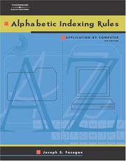 Cover of: Alphabetic Indexing Rules: Application by Computer (with CD-ROM)