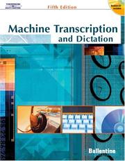 Cover of: Machine Transcription & Dictation