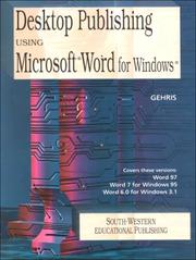 Cover of: Desktop Publishing Using Microsoft Word for Windows