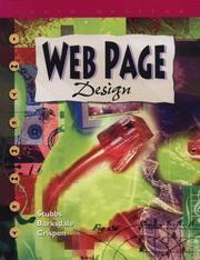 Cover of: Web Page Design by S. Todd Stubbs, Karl Barksdale, Patrick Crispen