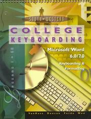 Cover of: College keyboarding, Microsoft Word 6.0/7.0, keyboarding & formatting by Susie H. VanHuss ... [et al.].