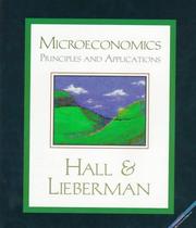 Cover of: Microeconomics by Robert Ernest Hall