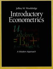 Cover of: Introductory Econometrics by Jeffrey M. Wooldridge, Jeffrey M. Wooldridge