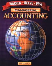 Cover of: Managerial accounting by Carl S. Warren