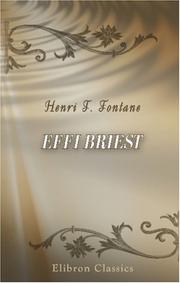 Cover of: Effi Briest by Theodor Fontane