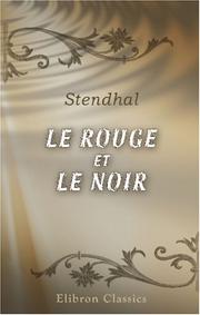 Cover of: Le Rouge et le Noir by Stendhal, Stendhal