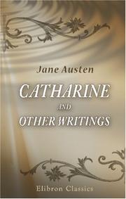 Cover of: Catharine and Other Writings by Jane Austen