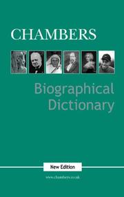 Cover of: Chambers biographical dictionary by editor, Una McGovern.