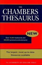 Cover of: Chambers English Thesaurus by 