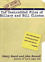 Cover of: Unshredded Files of Hillary Clinton