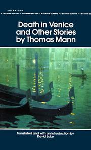 Cover of: Death in Venice and Other Stories (First Book) by Thomas Mann