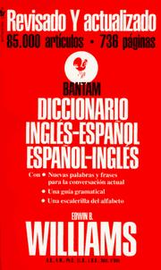 Cover of: Diccionario español/inglés inglés/español: Bantam
