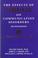 Cover of: The effects of drugs on communication disorders