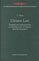 Chinese Law by Jianfu Chen