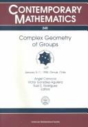 Cover of: Complex geometry of groups | 