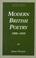 Cover of: Modern British poetry, 1900-1939