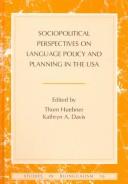 Cover of: Sociopolitical perspectives on language policy and planning in the USA
