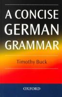Cover of: A concise German grammar